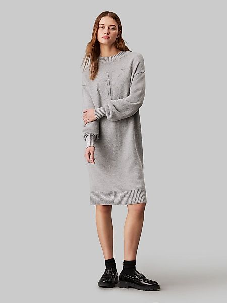 Calvin Klein Jeans Sweatkleid "CK INTARSIA LOOSE SWEATER DRESS", mit Logost günstig online kaufen