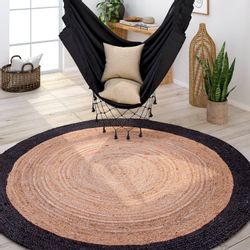 Paco Home Teppich "Viborg 594" rund 6 mm Höhe Jute, Modern, Boho, Ethno, Ha günstig online kaufen