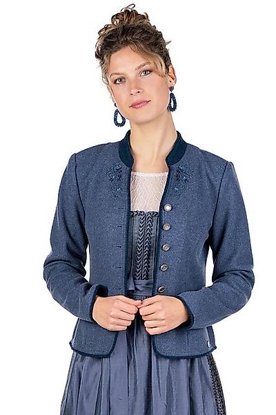 Spieth & Wensky Trachtenjanker Walkjacke Damen - FORNACH - blau günstig online kaufen