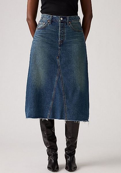 Levi's® Jeansrock HR A LINE DECON SKIRT in trendy Midi-Länge mit ausgefrans günstig online kaufen