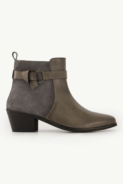 Ulla Popken Leder-Stiefeletten Ledermix Wechselfußbett Weite günstig online kaufen