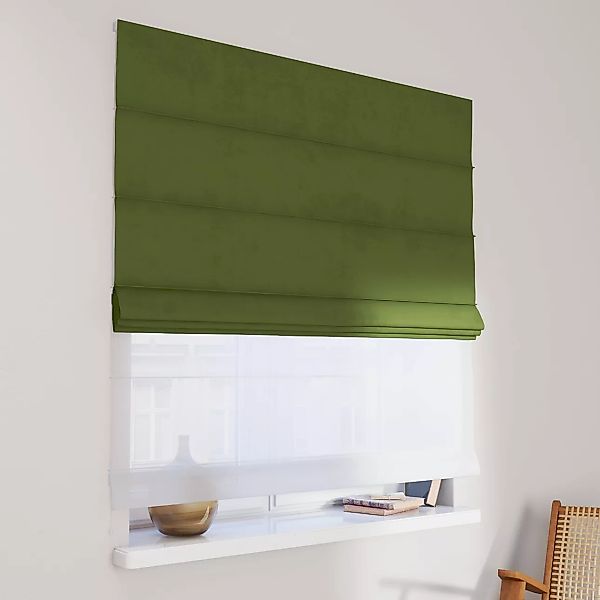 Dekoria Doppelraffrollo Duo, waldgrün, 130 x 170 cm günstig online kaufen