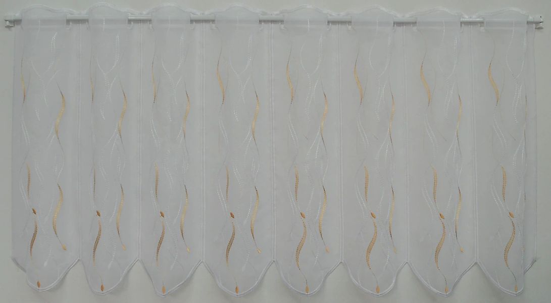 Stickereien Plauen Scheibengardine "Pescara" Stangendurchzug 1 Stk. tlg. günstig online kaufen