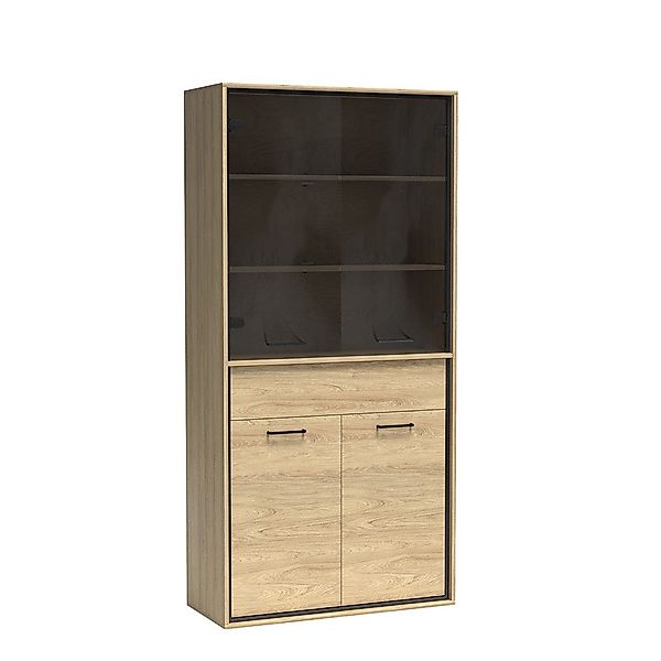 Lomadox Vitrine MEGARA-161 Wohnzimmerschrank Standvitrine Schrank günstig online kaufen