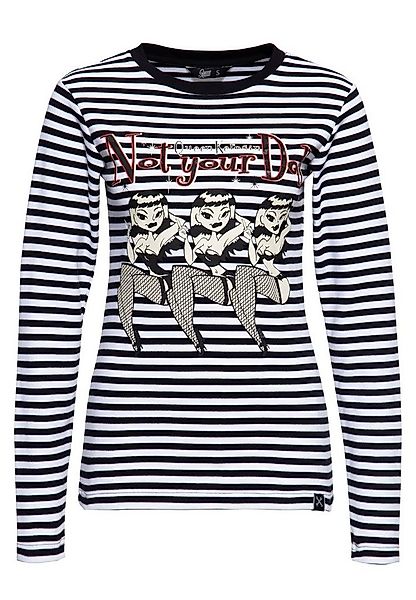 QueenKerosin Langarmshirt Not your Doll (1-tlg) Mit plakativem Vintage 50´s günstig online kaufen
