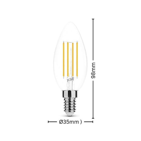 Aigostar LED-Leuchtmittel 4w LED Candle Filament günstig online kaufen