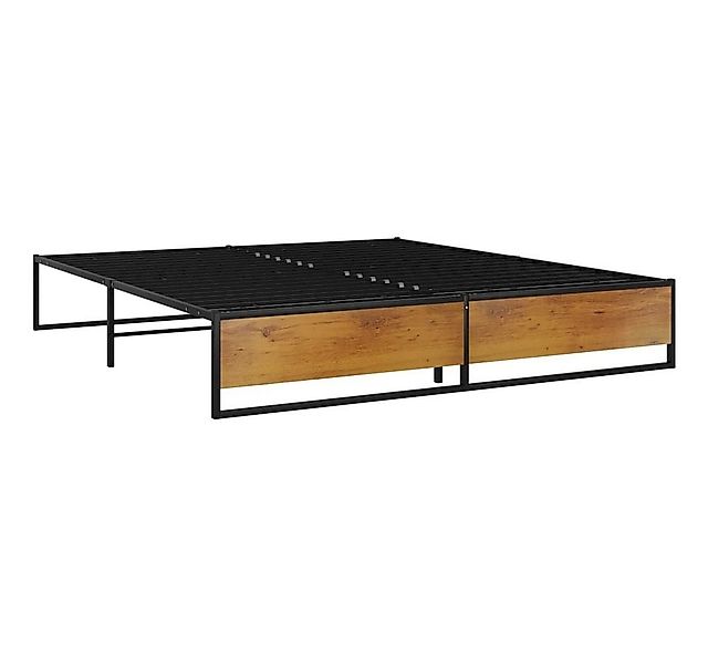 vidaXL Bett Bettgestell Schwarz Metall 160x200 cm günstig online kaufen