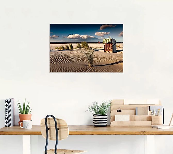 Artland Wandbild "An einem Sommerabend am Strand", Küste, (1 St.), als Alub günstig online kaufen