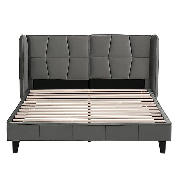 Gotagee Polsterbett Doppelbett Samt Jugendbett Bettgestell Lattenrost Flach günstig online kaufen