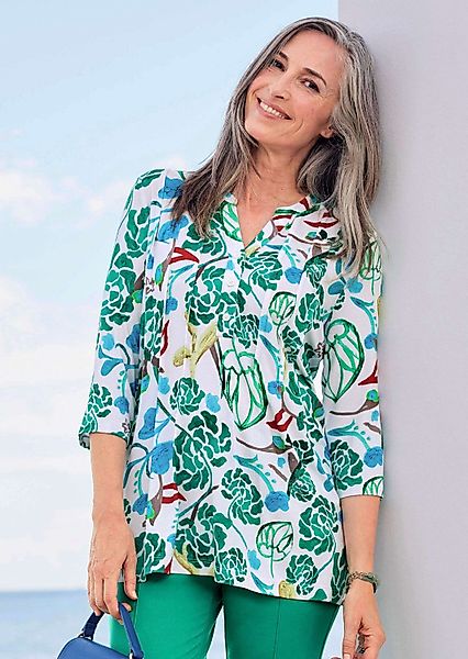 GOLDNER Tunika Halbarm Tunika mit Allover-Print günstig online kaufen