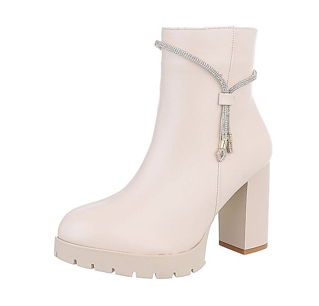 Ital-Design Damen Elegant High-Heel-Stiefelette (87108819) Blockabsatz High günstig online kaufen