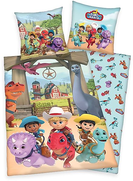 Kinderbettwäsche "Dinoranch" 2 Stk. tlg. mit tollem Motiv günstig online kaufen