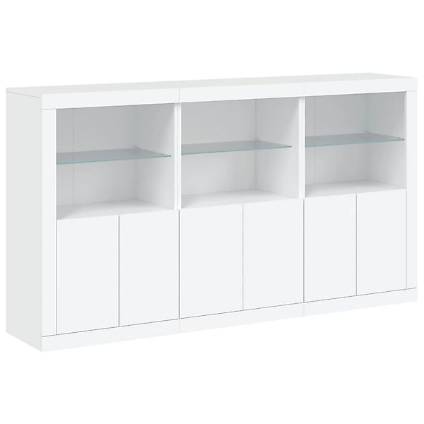vidaXL Sideboard mit LED-Leuchten Weiß 181,5x37x100 cm 3209149 günstig online kaufen