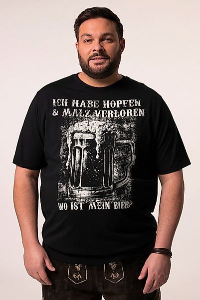 Men Plus T-Shirt T-Shirt Tracht Bauchfit Print Halbarm günstig online kaufen