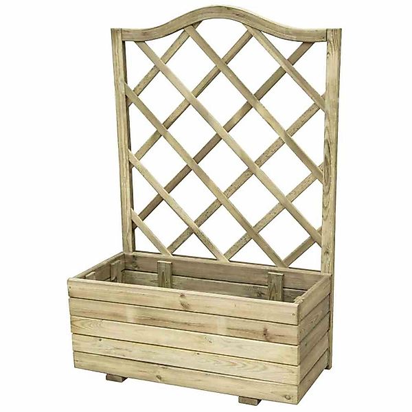 Siena Garden Pflanzkasten mit Rankgitter Kiefernholz 40 x 80 x 120 cm Natur günstig online kaufen
