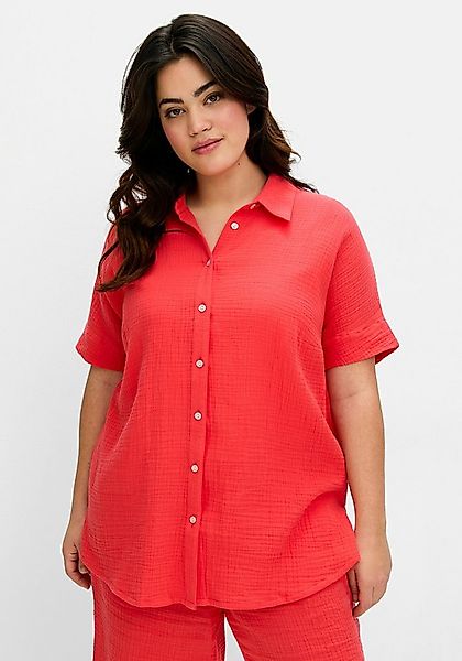 Sheego Klassische Bluse Hemdbluse Kurzarm günstig online kaufen