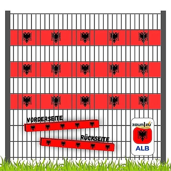 zaunzu Sichtschutz Fanartikel Albanien für Doppelstabmatten Akzentstreifen günstig online kaufen