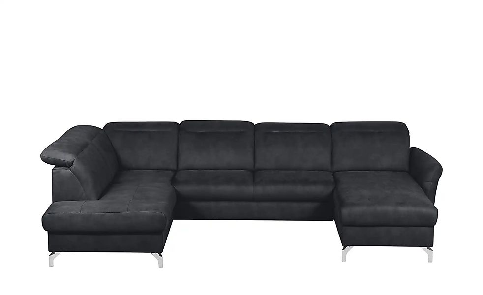 uno Wohnlandschaft Wildleder-Optik Basel ¦ schwarz ¦ Maße (cm): B: 304 H: 1 günstig online kaufen