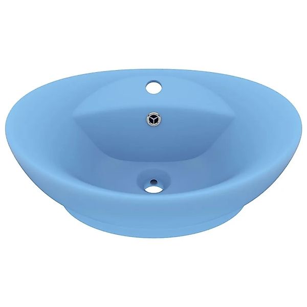 vidaXL Luxus-Waschbecken Überlauf Matt Hellblau 58,5x39cm Keramik 146934 günstig online kaufen