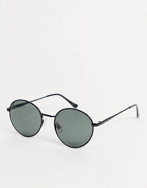 Madein – Sonnenbrille mit runden Gläsern-Schwarz günstig online kaufen