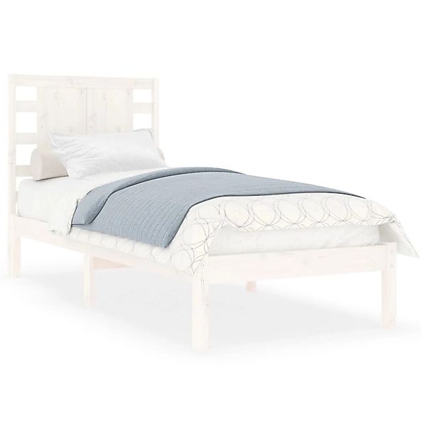 vidaXL Massivholzbett Weiß 75x190 cm 2FT6 Small Single1156694 günstig online kaufen