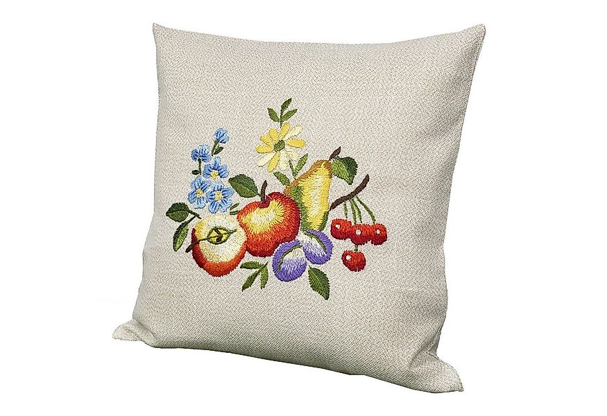 Delindo Lifestyle Kissenbezug Kissenhülle handgestickt, (1 Stück), per Hand günstig online kaufen