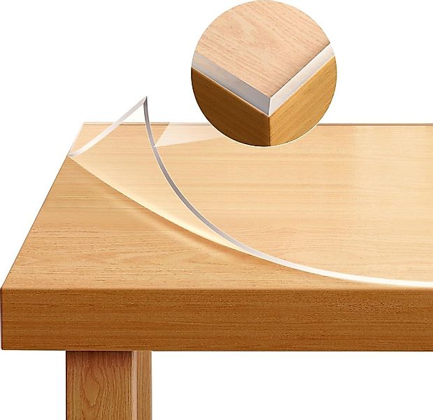 Woltu Tischdecke (1-tlg), 2 mm Tischschutz transparent für Tisch aus PVC, w günstig online kaufen