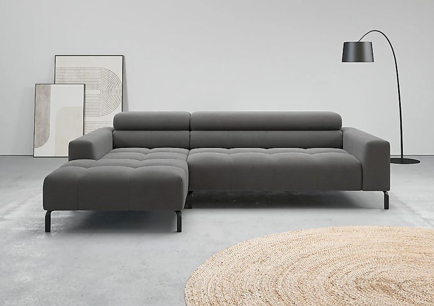 Home affaire Ecksofa "Ecksofa Claya, L-Form, Kopfteilverstellung, Breite 25 günstig online kaufen