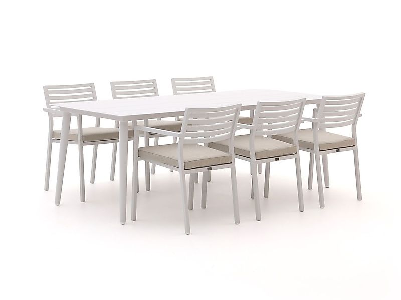 Bellagio Rumo/Sora 220 cm Gartenmöbel-Set 7-teilig Stapelbar günstig online kaufen