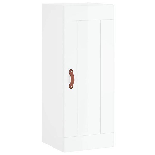 vidaXL Wandschrank Hochglanz-Weiß 34,5x34x90 cm Holzwerkstoff 830478 günstig online kaufen