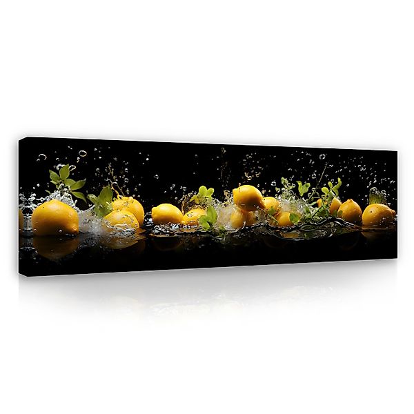 Wallarena Leinwandbild Küche Obst Zitronen Wasser günstig online kaufen