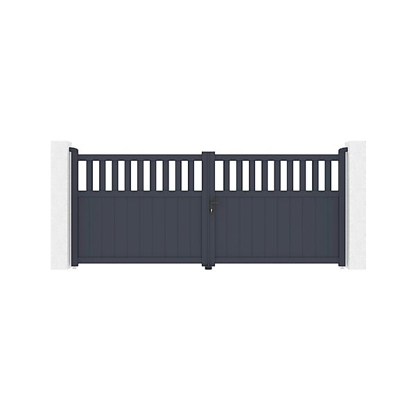 Casanoov Flügeltor 3 4 M Santis H 140 Cm Aluminium & 2 Eifel Pfosten 15 X 1 günstig online kaufen