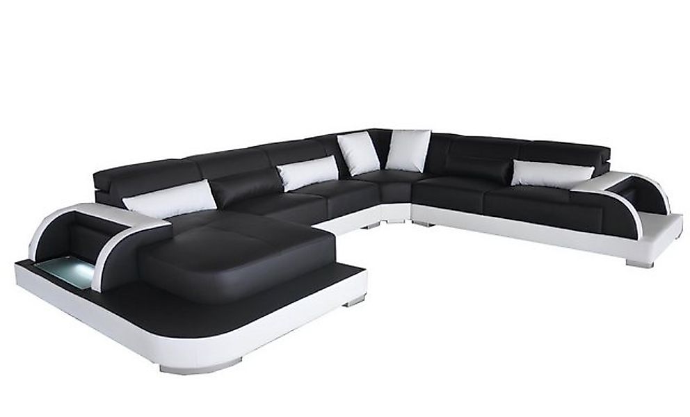 JVmoebel Sofa Leder Sofa mit USB Wohnlandschaft Eck Garnitur Design Modern günstig online kaufen