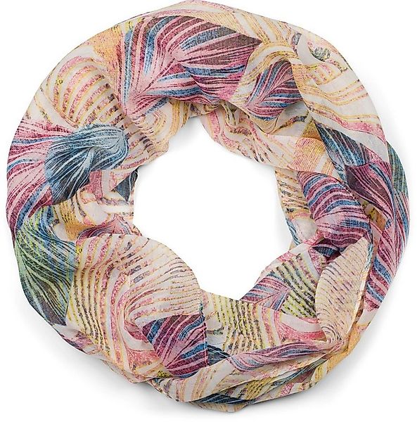 styleBREAKER Loop Loop Schal buntem Blätter Muster, (1-St) günstig online kaufen