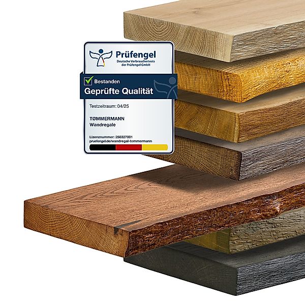 tømmermann Wandregal Schweberegal Holzregal mit Baumkante günstig online kaufen