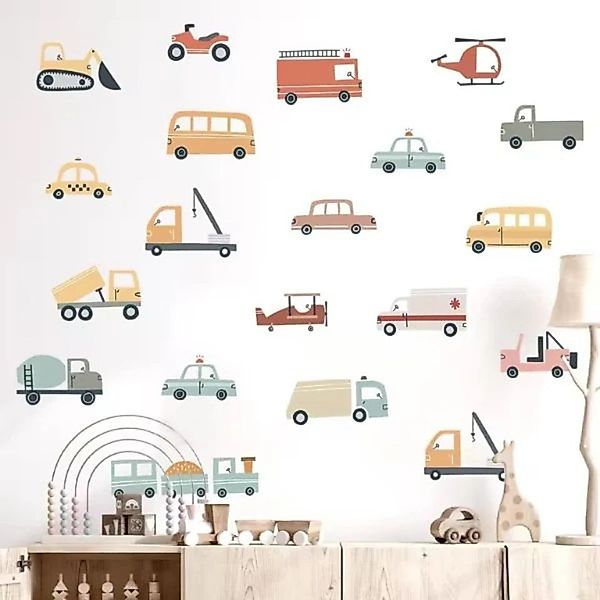 Montegoni Wandsticker 1Pc Cartoon Auto Bau Lkw Wandaufkleber, Kinderzimmer günstig online kaufen