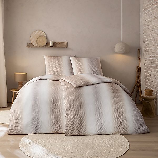 Estella Interlock Jersey Bettwäsche Caspian 6614-205 Streifen 135x200 günstig online kaufen
