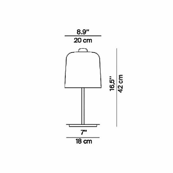Luceplan Zile Tischlampe weiß matt, Höhe 42 cm günstig online kaufen