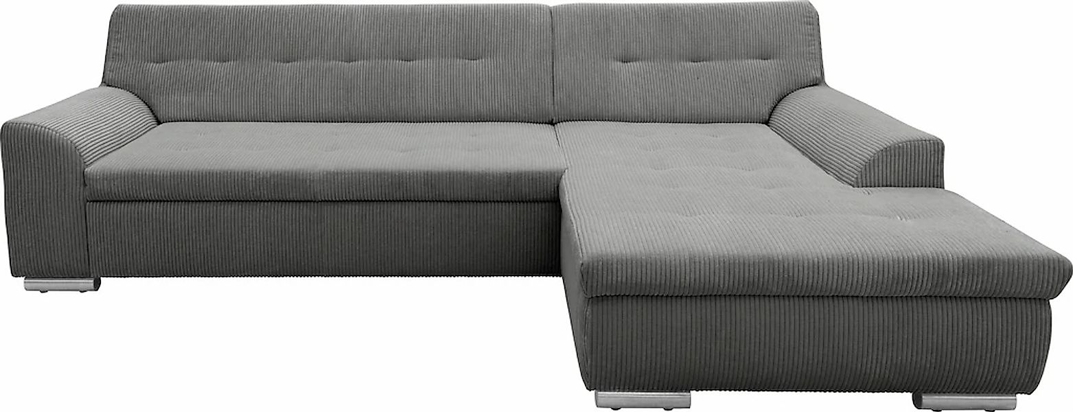 DOMO collection Ecksofa "Treviso viele Bezüge, auch in Cord, L-Form, B/T/H: günstig online kaufen