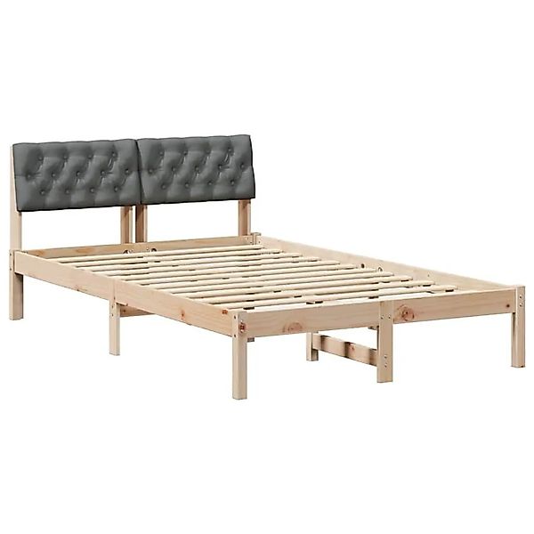 vidaXL Bettgestell Braun und Dunkelgrau 120 x 190 cm Massivholz Kiefer 8786 günstig online kaufen