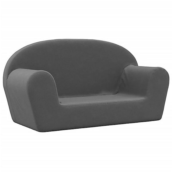 vidaXL Kindersofa, Kinder Schlafsofa 2-Sitzer Anthrazit Weich Plüsch günstig online kaufen