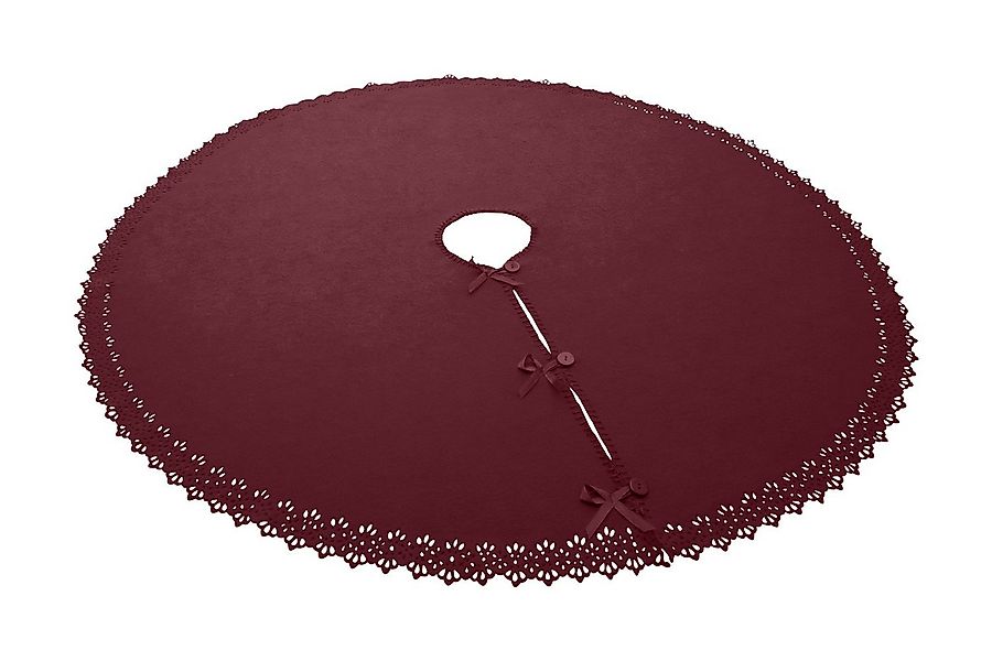 wometo Baumteppich Weihnachtsbaumdecke / Baumunterlage mit Knöpfen & Satin- günstig online kaufen