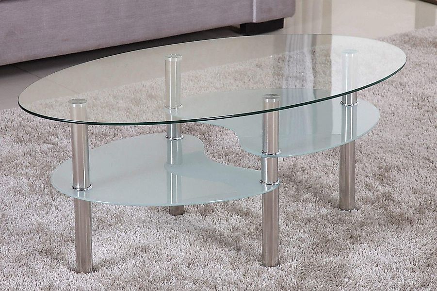 HOOZ Couchtisch HOOZ Couchtisch 98x55cm Klarglas günstig online kaufen