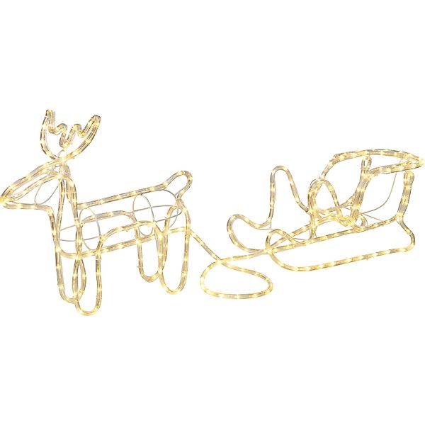 LED-Silhouetten-Figur Rentier mit Schlitten Transparent günstig online kaufen
