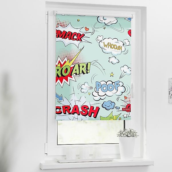 LICHTBLICK ORIGINAL Seitenzugrollo »Klemmfix Motiv Crash«, Lichtschutz, ohn günstig online kaufen