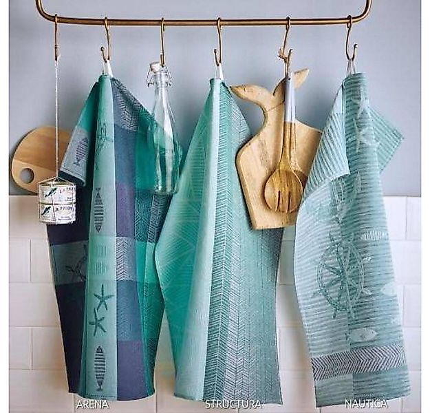 sander table + home Geschirrtuch Arena aqua 50 x 70 cm, (1x Geschirrtuch), günstig online kaufen