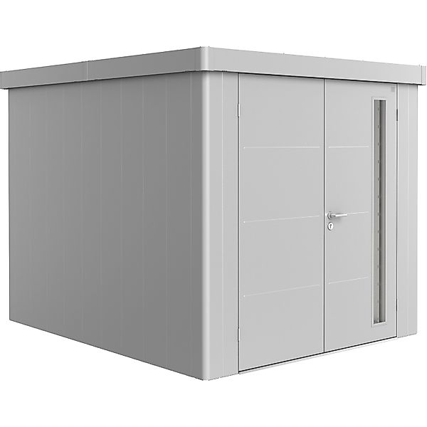 Biohort Gerätehaus Neo 3B Doppeltüre Silber-Metallic günstig online kaufen