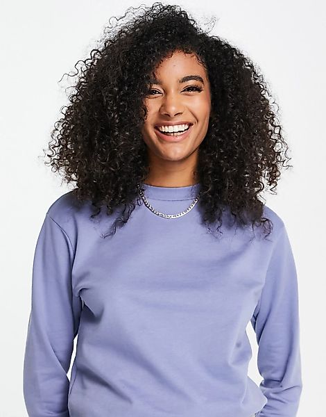 ASOS DESIGN – Ultimate – Blaues Sweatshirt günstig online kaufen