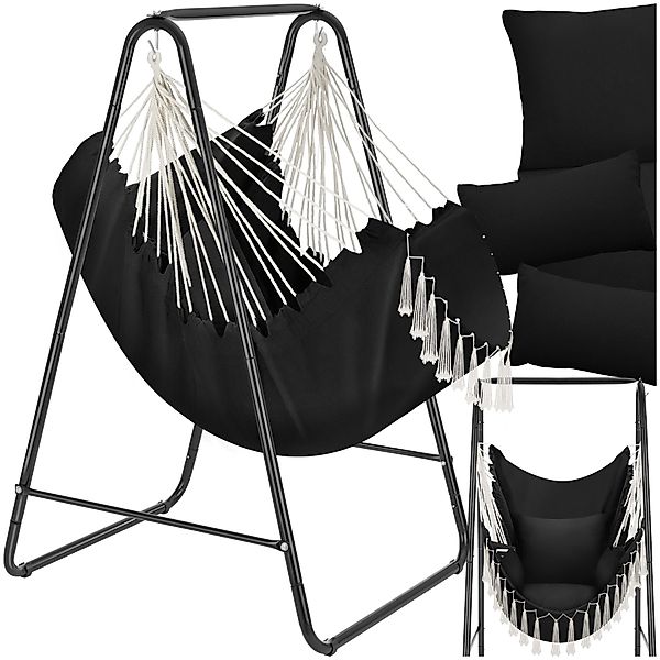 tectake Hängesessel Schaukelstuhl Alison, Boho-Style, Belastbarkeit günstig online kaufen