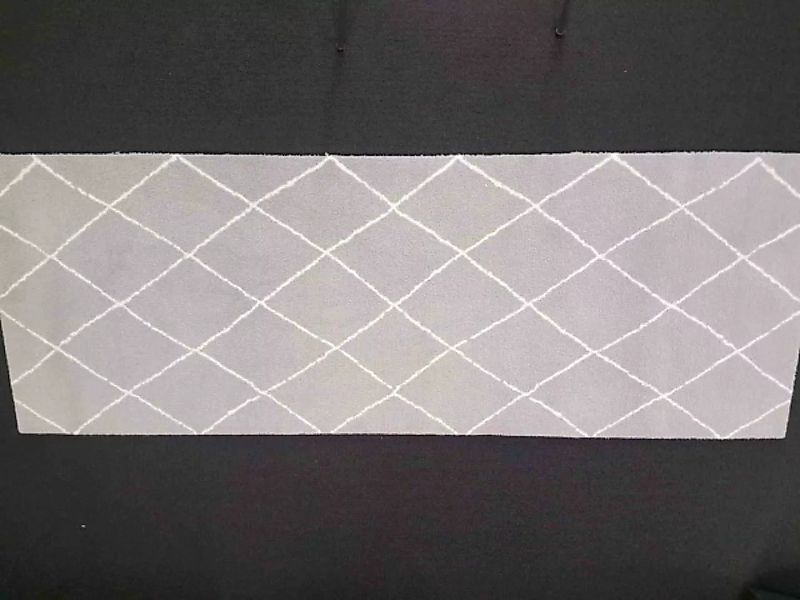 Fußmatte waschbar Rautenmuster 66*185 cm grau günstig online kaufen